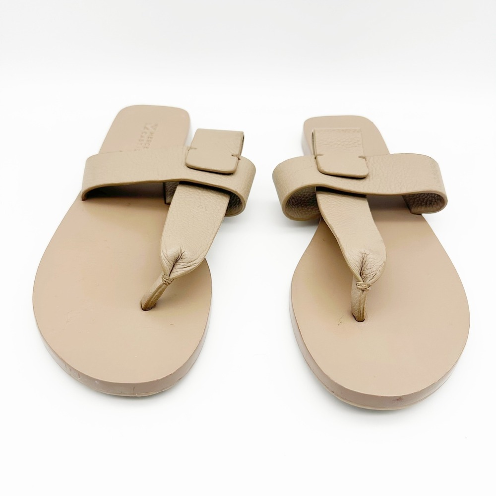 Mercedes Castillo Tanna Tan Leather Slides Size 40 - Picture 2 of 7